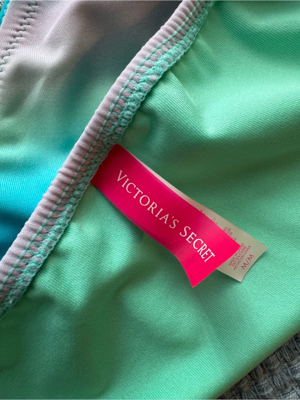 Victoria's Secret Pastel Ombre Bikini Bottoms - Mint, Aqua & Pink - Picture 2 of 7